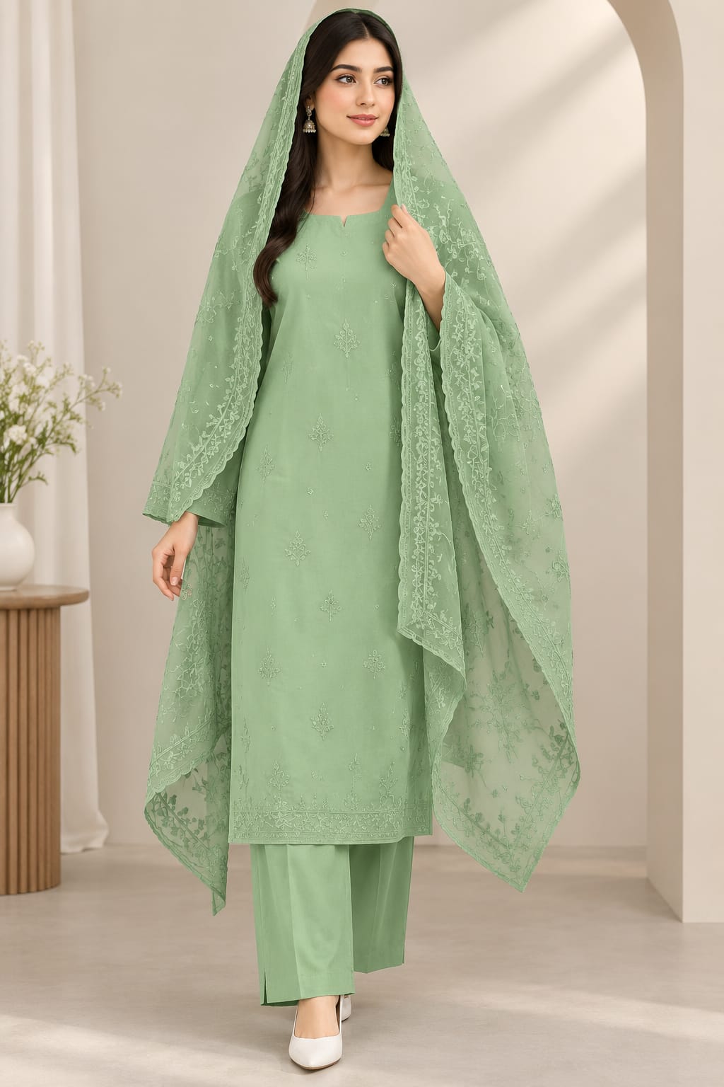 Elegant Emerald Green 3-Piece Women’s Suit | Premium Modest Wear