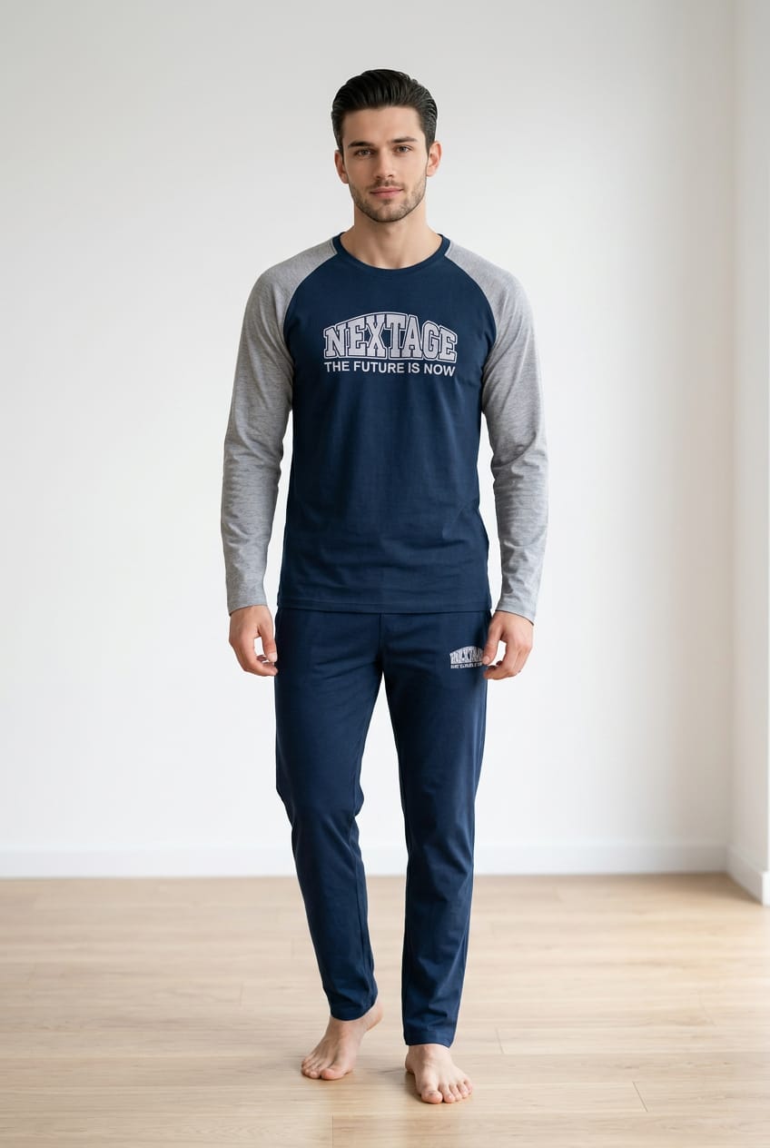 Men's Premium Long Sleeve Raglan Lounge Set
