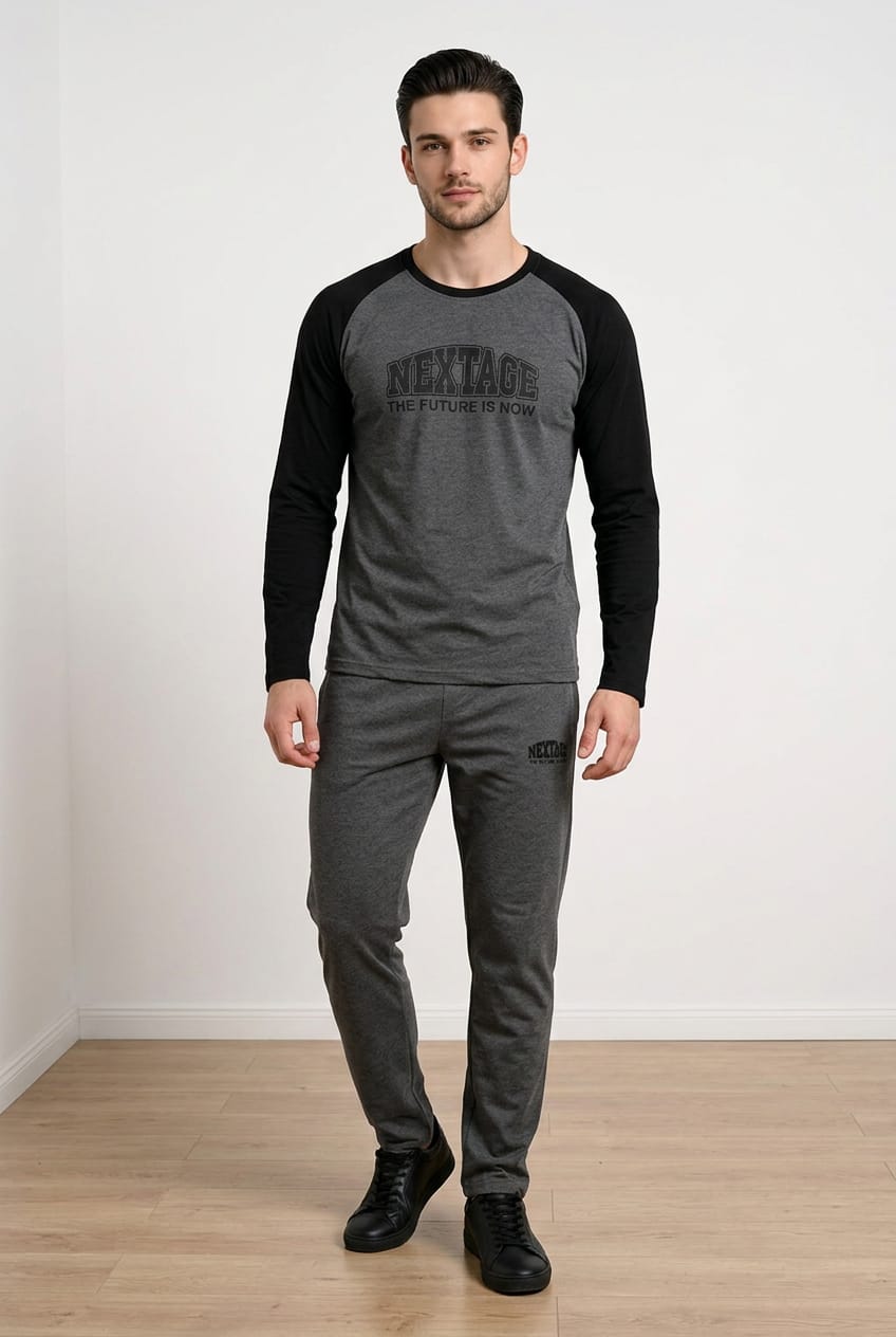 Men's Premium Long Sleeve Raglan Lounge Set